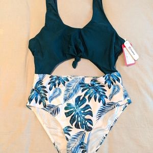 New! Patpat Dark Green Cutout XL Swimsuit